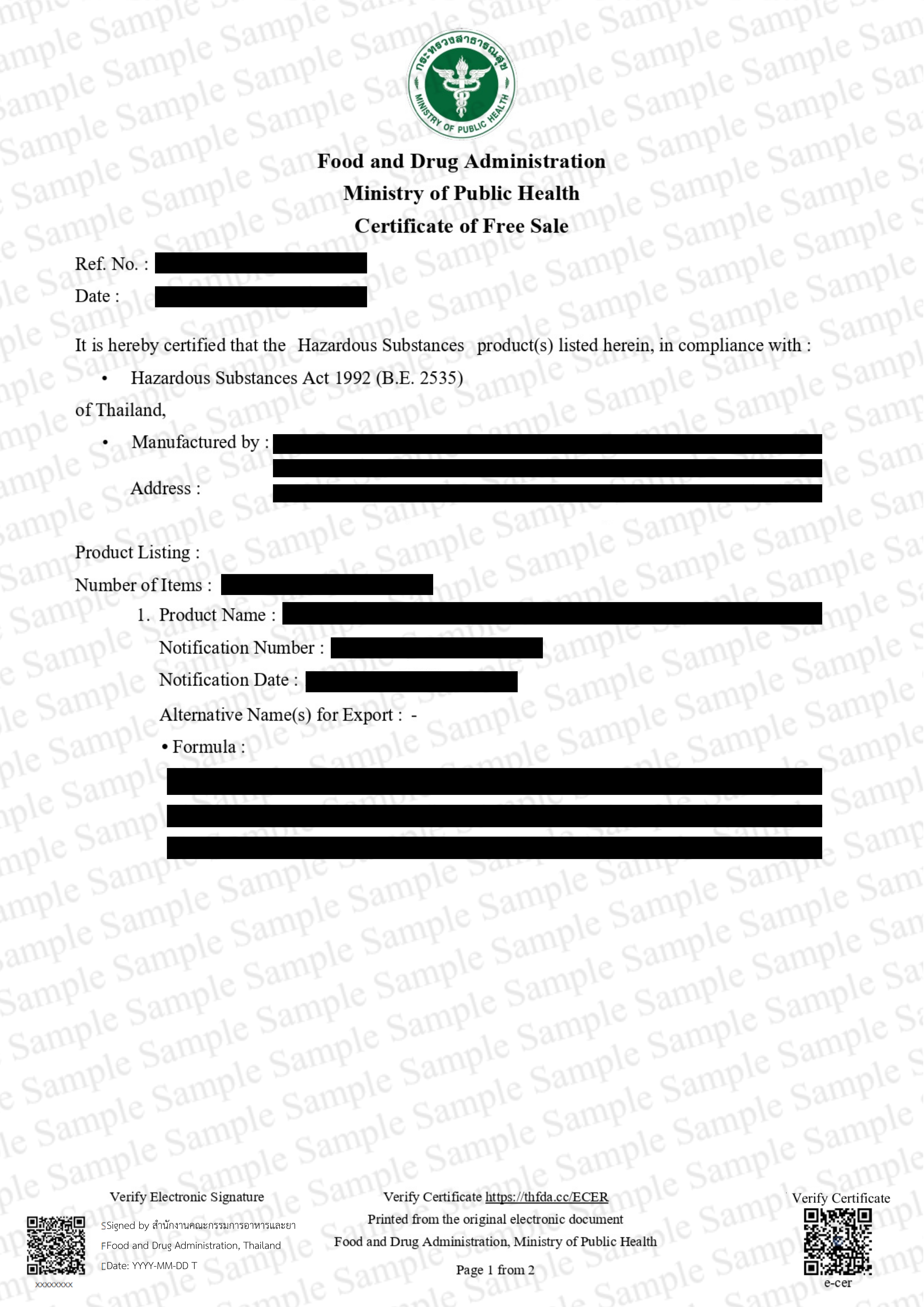 Certificate of Free sale (HZ) 1 manu - 1.png