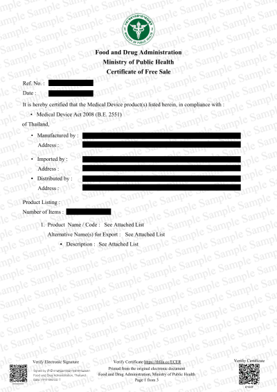 FDA THAI : Food and Drug Administration, Thailand